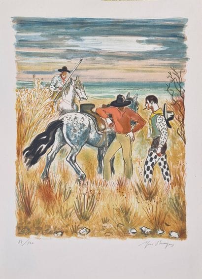 BRAYER Yves ( 1907-1990)
Les gardians, 1972
Lithographie...