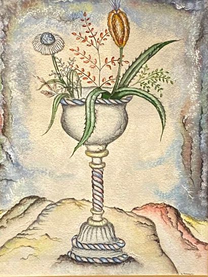 FORNARI Antonio (1902-1981)
Coupe aux fleurs,...