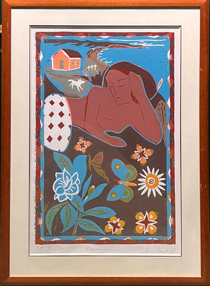BLANCHARD Rémi (1958-1993)
L'indienne 
sérigraphie...