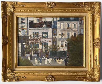 ÉCOLE MODERNE - [XX-XXI]
Parisian scene
Oil...