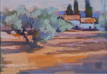 MARIN (XX-XXI) 
Paysage de Provence, 
Pastel,...