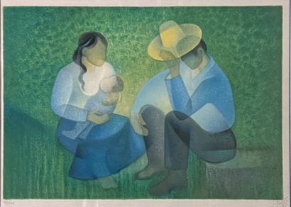 TOFFOLI Louis (1907-1999)
Famille mexicaine,...