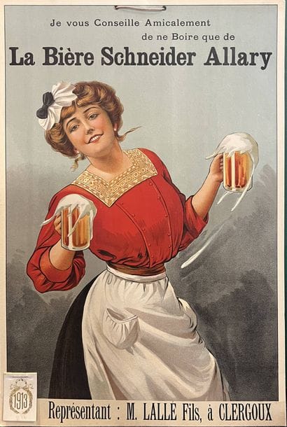 Bière SCHNEIDER ALLARY. 
Deux cartons publicitaires...