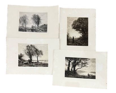 TROYON Constant, d'après 
Lot de gravures...