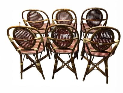 DRUCKER SA - Suite de 6 chaises empilables...