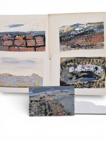 MICHEL-HENRY (1928-2016)
Paysages 
5 gouaches...