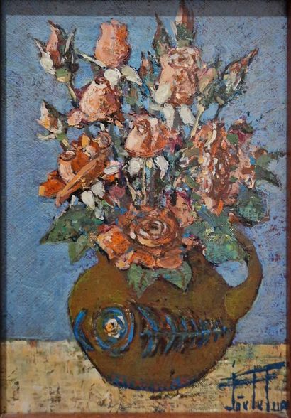 LE FUR Joë (1920-2001)
Roses d'Ispahan 
Huile...