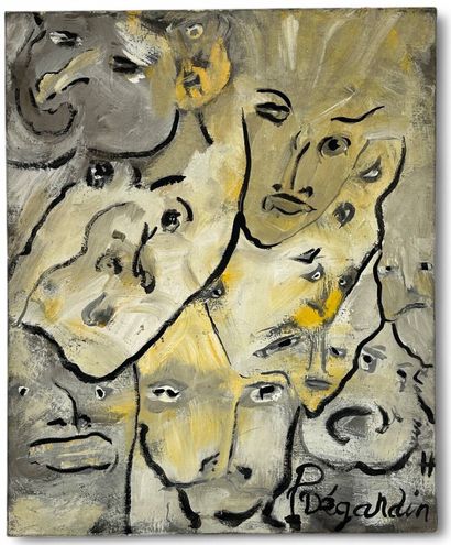 P. DEGARDIN H (XXe)
Les visages
Huile sur...