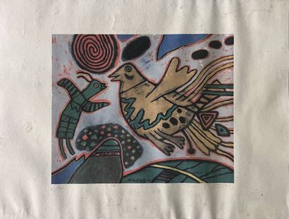 CORNEILLE, (1922-2010)
L'oiseau et l'insecte,...