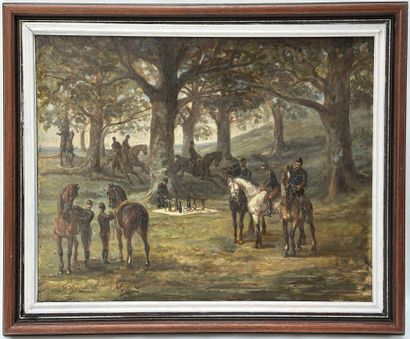 HYON Georges Louis (1840-1913) 
La halte...