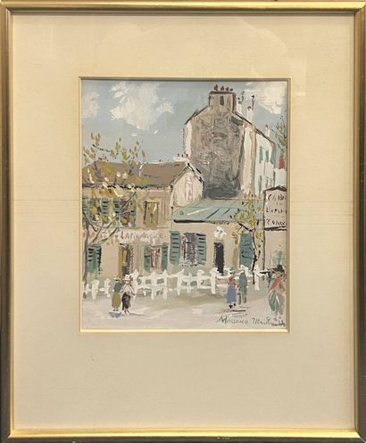 UTRILLO Maurice (1883-1955)
Le lapin agile,
pochoir...
