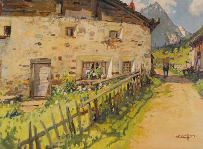 VILLON Eugène, 1879-1951
Maison de village...