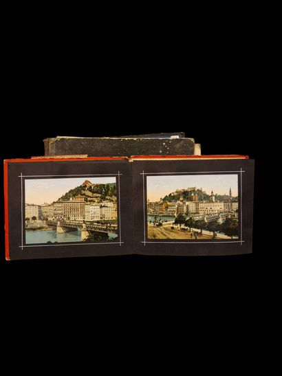 Set of three photographic albums and a booklet...