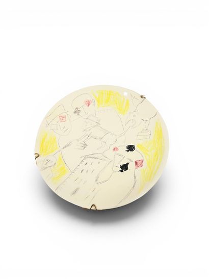 MILSHTEIN Zvi (1934-2020)
Assiette en porcelaine,...