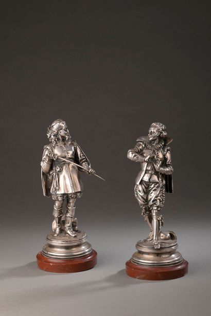 CLAUDE A., d'après,
Duellistes
paire de sculptures...