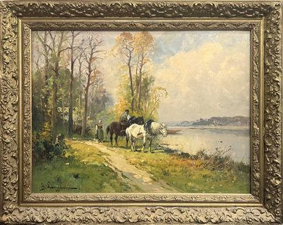LANGEVIN Brigitte (XIX-XX)
Chevaux au repos...