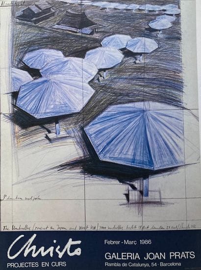 CHRISTO
Affiche en lithographie 1986, exposition...
