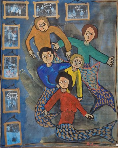 CHENU Didier (b. 1956)
The fish family
Mixed...
