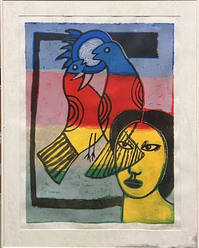 CORNEILLE (1922-2010)
Deux oiseaux et un...