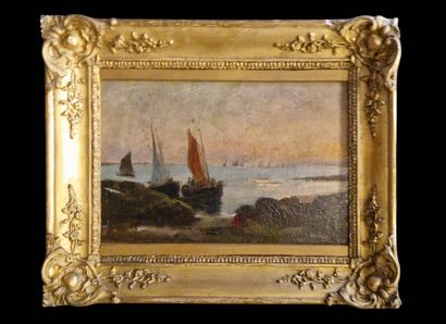 THURNER Gabriel Edouard (1840-1907)
Barques...