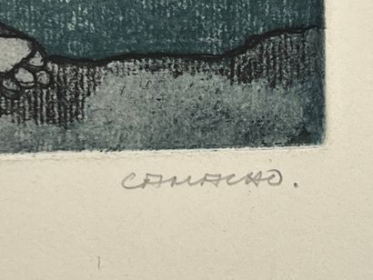 CAMACHO Jorge (1934-2011)
Sans titre, 
Eau...