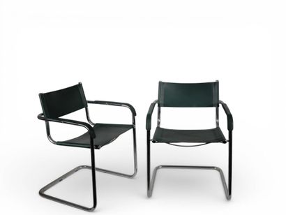 TRAVAIL MODERNE (XX)
Paire de fauteuils,...
