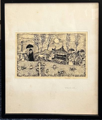 CANDA Pavel (1930-1995)
L’enterrement, 1964,
Encre...