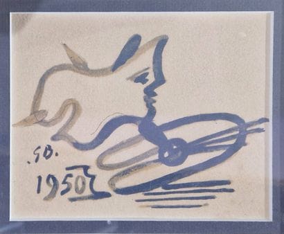 BRAQUE Georges, d'après 
Sans titre, 1950
Lithographie...