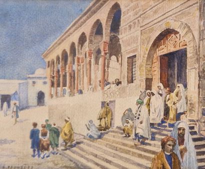 FEDOTOFF S (XX)
Sortie de la mosquée
Aquarelle...