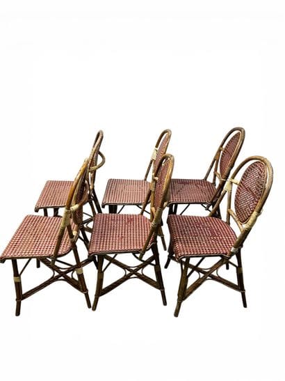 DRUCKER SA - Suite de 6 chaises empilables...