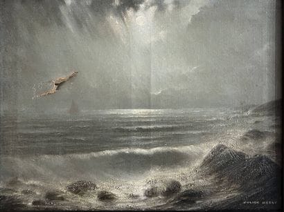 HERVE Julien (XIX-XX)
Seaside in heavy weather...
