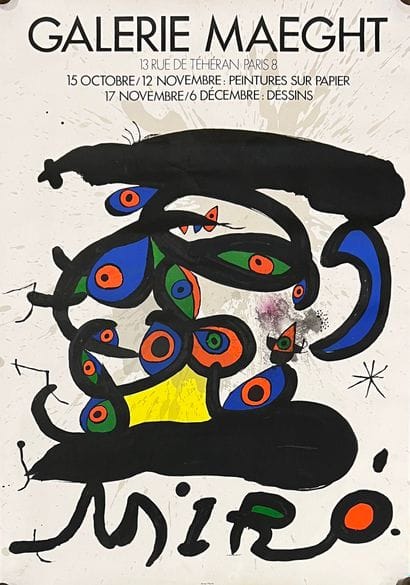 MIRO Joan, d'après 
Affiche pour l'exposition...