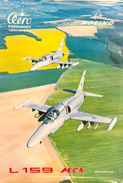 Affiche Boeing Republic Czech 
petites traces...