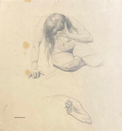 LAGRANGE André (1889-1958)
Nu féminin, étude...