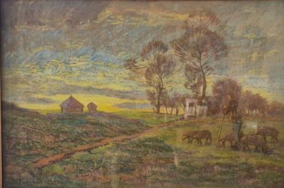 PARISOT (XX-XXI)
Berger aux bruyères
Pastel...