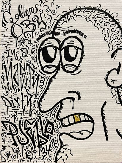 MODERN SCHOOL - STREET ART
Golden boy 
Felt...