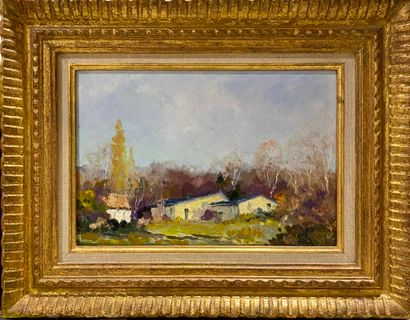 VINCENT (XX)
Les toits bleus - Sologne, 1992
huile...