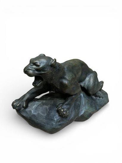 FAGOTTO A (XIX-XX)
Panthère rugissant 
Bronze...