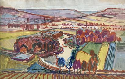 TOURTE Suzanne (1904-1979)
Landscape of the...