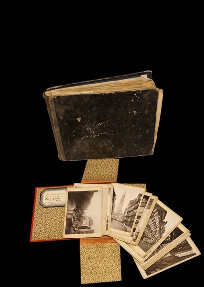 Set of three photographic albums and a booklet...