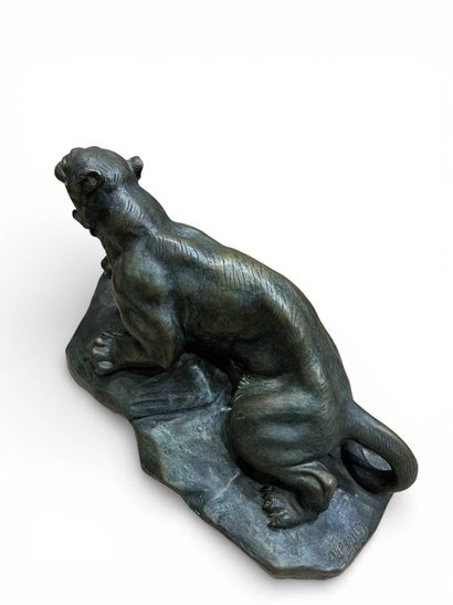 FAGOTTO A (XIX-XX)
Panthère rugissant 
Bronze...
