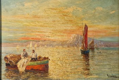 GIORDANI Italo (1882-1956)
Fishermen in a...