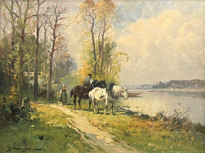 LANGEVIN Brigitte (XIX-XX)
Chevaux au repos...