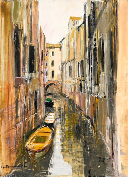 JOUENNE Michel (1933-2021) 
Canal aux barques...