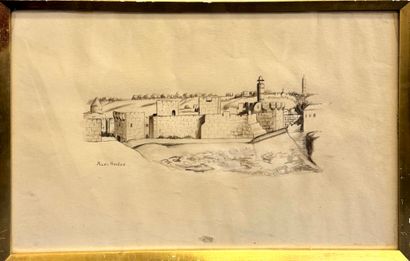 NORDAU Maxa (1897-1991)
les remparts de Jérusalem,...