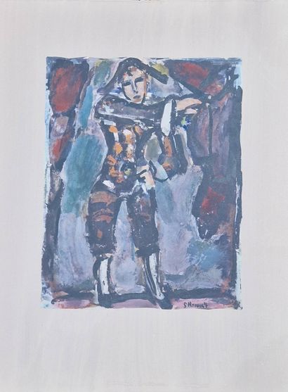 ROUAULT Georges, d'après
L'arlequin, 1943
Héliogravure...