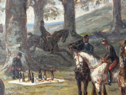 HYON Georges Louis (1840-1913) 
La halte...