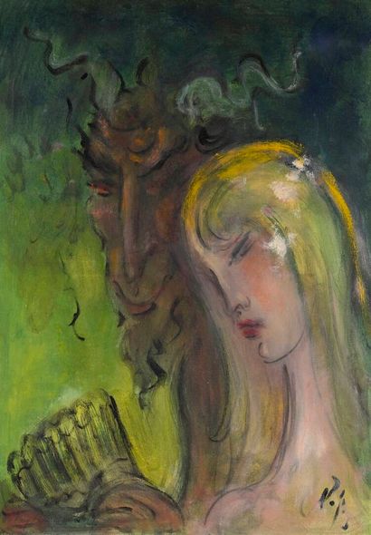 DORIS Michail, 1896-1987,
Blonde and Pan,
oil...