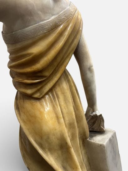 ANONYME début XXe 
Sculpture en marbre sur...
