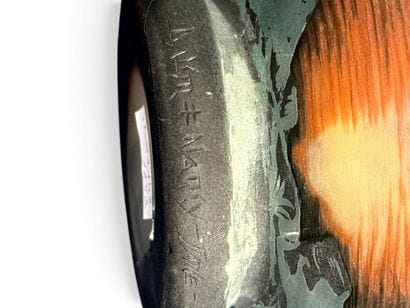 TRAVAIL FRANCAIS 
Vase boule sur talon à...